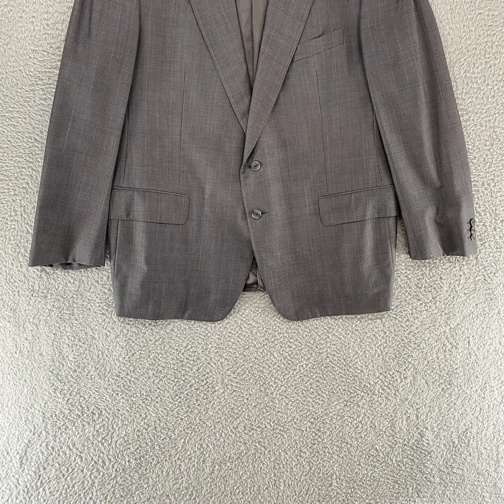Ermenegildo Zegna Blazer Mens 50 Super 100s Wool‎ Gray Sport Coat Pockets*